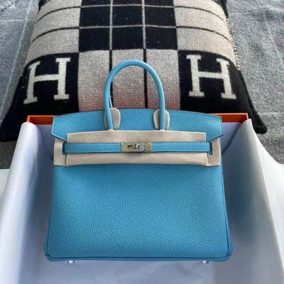 BIRKIN 25 TOGO LEATHER BLEU DU NORD WITH PALLADIUM HARDWARE (PHW) - 1