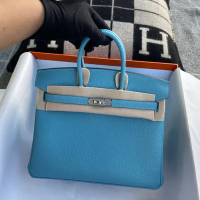 BIRKIN 25 TOGO LEATHER BLEU DU NORD WITH PALLADIUM HARDWARE (PHW) - 2