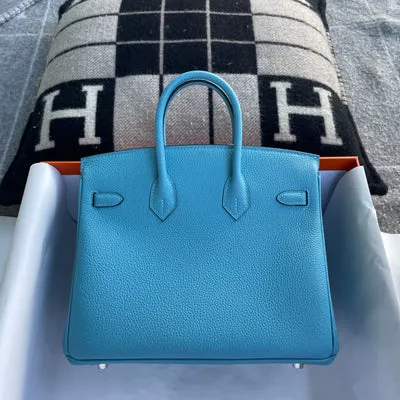 BIRKIN 25 TOGO LEATHER BLEU DU NORD WITH PALLADIUM HARDWARE (PHW) - 4