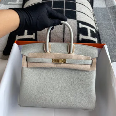 BIRKIN 25 TOGO LEATHER PEARL GREY WITH GOLD HARDWARE (GHW) - 2
