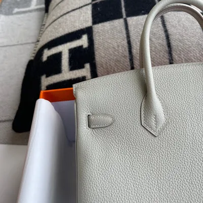 BIRKIN 25 TOGO LEATHER PEARL GREY WITH GOLD HARDWARE (GHW) - 5