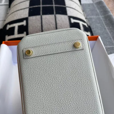 BIRKIN 25 TOGO LEATHER PEARL GREY WITH GOLD HARDWARE (GHW) - 8