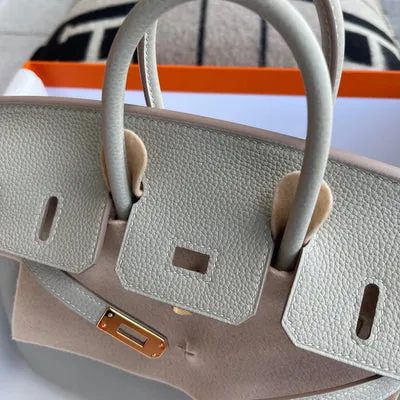 BIRKIN 25 TOGO LEATHER PEARL GREY WITH GOLD HARDWARE (GHW) - 4