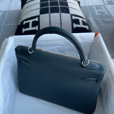 KELLY 32 TOGO LEATHER NOIR (BLACK) WITH PALLADIUM HARDWARE (PHW) - 5