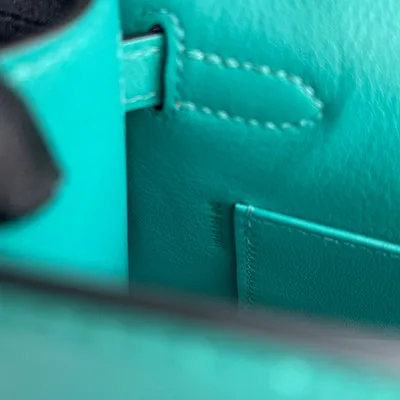 KELLY POCHETTE SWIFT LEATHER VERT VERONE WITH GOLD HARDWARE (GHW) - 5