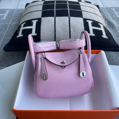 MINI LINDY 20 CLEMENCE LEATHER MAUVE SYLVESTRE WITH PALLADIUM HARDWARE (PHW)