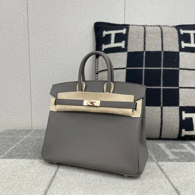 BIRKIN 25 TOGO LEATHER GRIS ASPHALTE WITH ROSE GOLD HARDWARE (RGHW) - 2