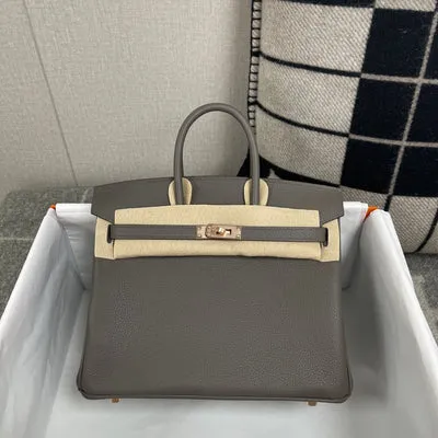 BIRKIN 25 TOGO LEATHER GRIS ASPHALTE WITH ROSE GOLD HARDWARE (RGHW) - 8