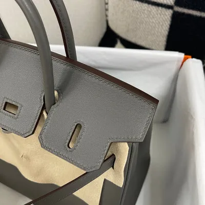 BIRKIN 25 TOGO LEATHER ETAIN WITH PALLADIUM HARDWARE (PHW) - 6