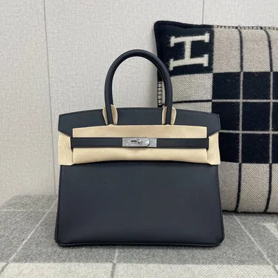 BIRKIN 30 EPSOM LEATHER NOIR (BLACK) WITH PALLADIUM HARDWARE (PHW) - 1