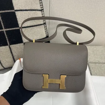 CONSTANCE 18 (MINI) EPSOM LEATHER ETAIN WITH GOLD HARDWARE (GHW) - 1
