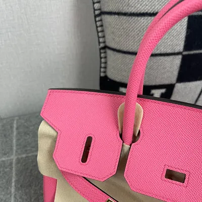 BIRKIN 30 EPSOM LEATHER ROSE AZALEE WITH GOLD HARDWARE (GHW) - 5