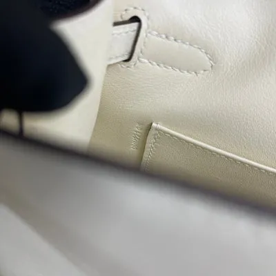KELLY POCHETTE SWIFT LEATHER NATA WITH PALLADIUM HARDWARE (PHW) - 4