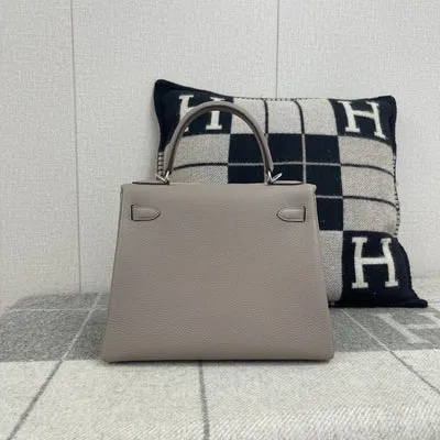 KELLY 28 TOGO LEATHER GRIS ASPHALTE WITH PALLADIUM HARDWARE (PHW) - 2