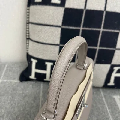 KELLY 28 TOGO LEATHER GRIS ASPHALTE WITH PALLADIUM HARDWARE (PHW) - 6