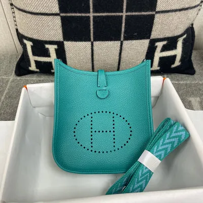 MINI EVELYNE (TPM) CLEMENCE LEATHER VERT VERONE WITH PALLADIUM HARDWARE (PHW)