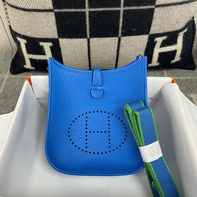 MINI EVELYNE (TPM) CLEMENCE LEATHER BLUE HYDRA WITH PALLADIUM HARDWARE (PHW)