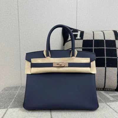 BIRKIN 30 TOGO LEATHER BLEU NUIT WITH ROSE GOLD HARDWARE (RGHW) - 1