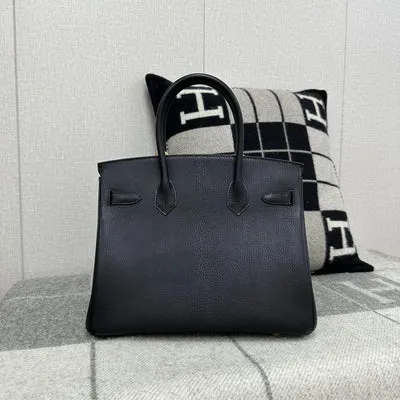 BIRKIN 25 CHEVRE LEATHER HORSESHOE STAMP (HSS) BI-COLOR NOIR (BLACK) & JAUNE AMBRE GOLD HARDWARE (GHW) - 2