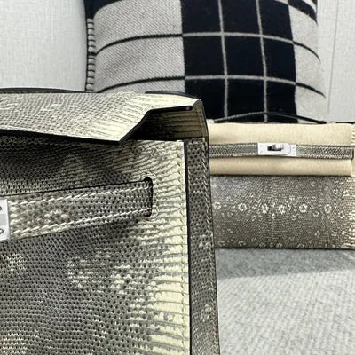 KELLY POCHETTE OMBRE LIZARD WITH PALLADIUM HARDWARE (PHW) - 8