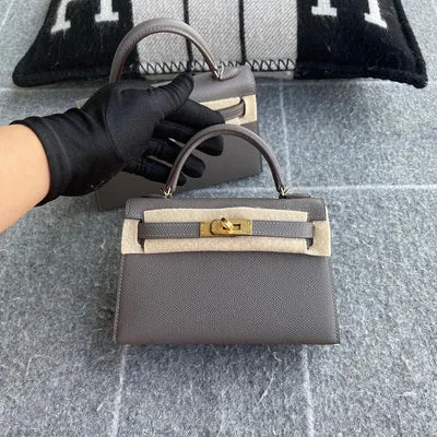 MINI KELLY II (20) EPSOM LEATHER ETAIN WITH GOLD HARDWARE (GHW) - 1