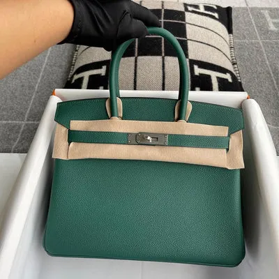 BIRKIN 30 TOGO LEATHER MALACHITE WITH PALLADIUM HARDWARE (PHW) - 1