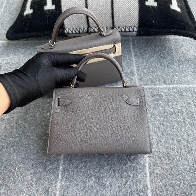 MINI KELLY II (20) EPSOM LEATHER ETAIN WITH GOLD HARDWARE (GHW) - 2