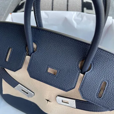 BIRKIN 30 TOGO LEATHER BLEU NUIT WITH PALLADIUM HARDWARE (PHW) - 3