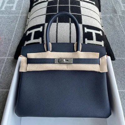 BIRKIN 30 TOGO LEATHER BLEU NUIT WITH PALLADIUM HARDWARE (PHW) - 1