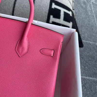 BIRKIN 25 EPSOM LEATHER ROSE AZALEE WITH PALLADIUM HARDWARE (PHW) - 5