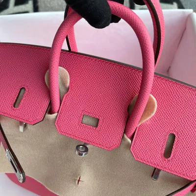 BIRKIN 25 EPSOM LEATHER ROSE AZALEE WITH PALLADIUM HARDWARE (PHW) - 3