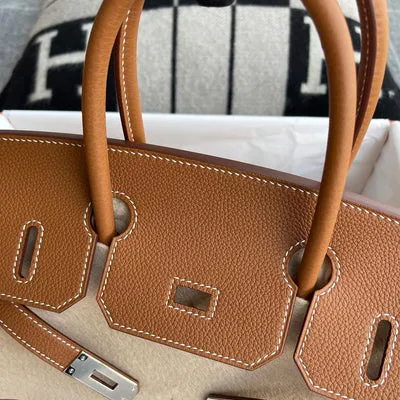 BIRKIN 30 TOGO LEATHER GOLD WITH PALLADIUM HARDWARE (PHW) - 3