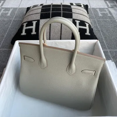 BIRKIN 30 TOGO LEATHER PEARL GREY WITH GOLD HARDWARE (GHW) - 2