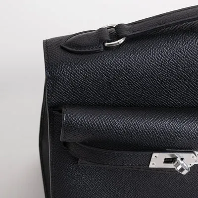 KELLY DESORDRE EPSOM LEATHER NOIR (BLACK) WITH PALLADIUM HARDWARE (PHW) - 4