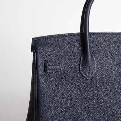 BIRKIN 25 TOGO LEATHER BLEU NUIT WITH PALLADIUM HARDWARE (PHW) - 5