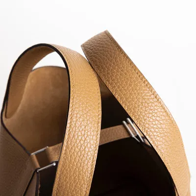 PICOTIN 18 LOCK CLEMENCE LEATHER BISCUIT WITH PALLADIUM HARDWARE (PHW) - 4