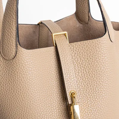PICOTIN 18 LOCK CLEMENCE LEATHER TRENCH TAURILLON WITH GOLD HARDWARE (GHW) - 5