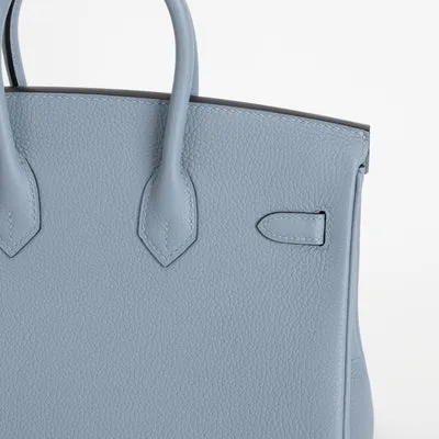 BIRKIN 25 TOGO LEATHER BLEU LIN WITH PALLADIUM HARDWARE (PHW) - 6