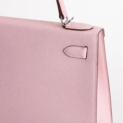 KELLY 28 EPSOM LEATHER ROSE SAKURA WITH PALLADIUM HARDWARE (PHW) - 5