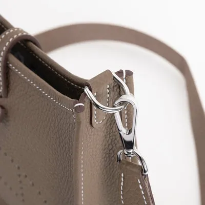 MINI EVELYNE (TPM) CLEMENCE LEATHER ETOUPE WITH PALLADIUM HARDWARE (PHW) - 5