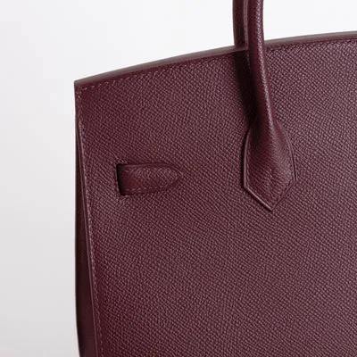 BIRKIN 25 EPSOM LEATHER (SELLIER SHAPE) ROUGE SELLIER WITH ROSE GOLD HARDWARE (RGHW) - 3