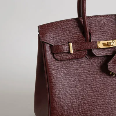BIRKIN 25 EPSOM LEATHER ROUGE H WITH GOLD HARDWARE (GHW) - 5
