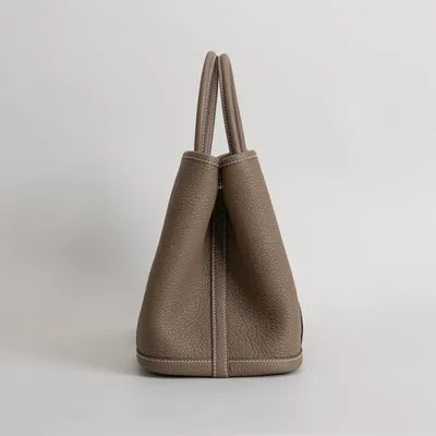 GARDEN PARTY 30 NEGONDA LEATHER ETOUPE WITH PALLADIUM HARDWARE (PHW) - 4