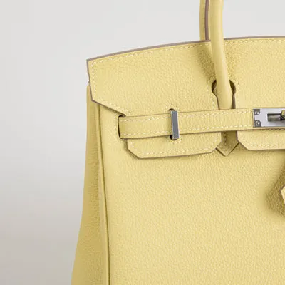 BIRKIN 25 TOGO LEATHER JAUNE POUSSIN WITH PALLADIUM HARDWARE (PHW) - 5