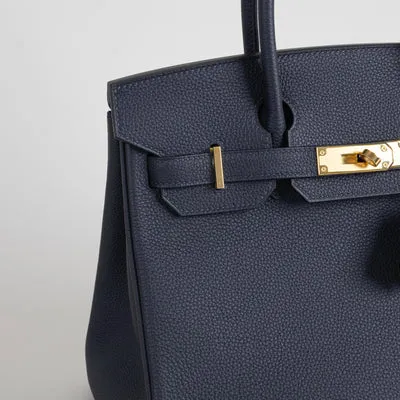 BIRKIN 30 TOGO LEATHER BLEU NUIT WITH GOLD HARDWARE (GHW) - 6