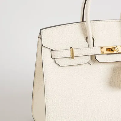BIRKIN 25 EPSOM LEATHER (SELLIER SHAPE) NATA WITH GOLD HARDWARE (GHW) - 5