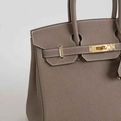 BIRKIN 30 TOGO LEATHER ETOUPE WITH GOLD HARDWARE (GHW) - 4