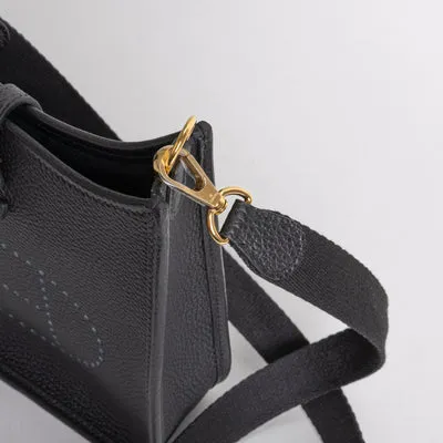 MINI EVELYNE (TPM) CLEMENCE LEATHER NOIR (BLACK) WITH GOLD HARDWARE (GHW) - 4