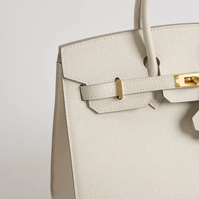 BIRKIN 25 EPSOM LEATHER (SELLIER SHAPE) CRAIE WITH GOLD HARDWARE (GHW) - 4