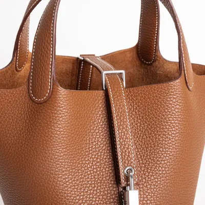 PICOTIN 18 LOCK CLEMENCE LEATHER GOLD WITH PALLADIUM HARDWARE (PHW) - 4